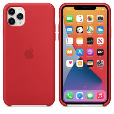 Apple iPhone 11 Pro Max Silikonskal Original - (PRODUCT) Röd