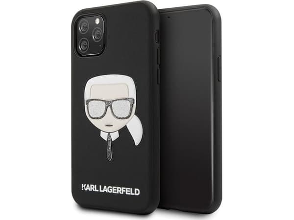Karl Lagerfeld Karl Lagerfeld iPhone 11 Pro KLHCN58GLBK czarny hard case Iconic Embossed & Glitter