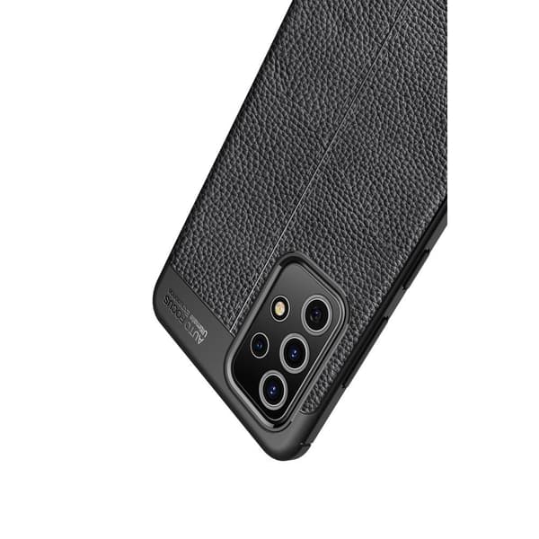 Samsung Galaxy A72 5G TPU Deksel Litchi Texture - Svart