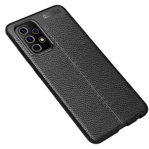 Samsung Galaxy A72 5G TPU Deksel Litchi Texture - Svart