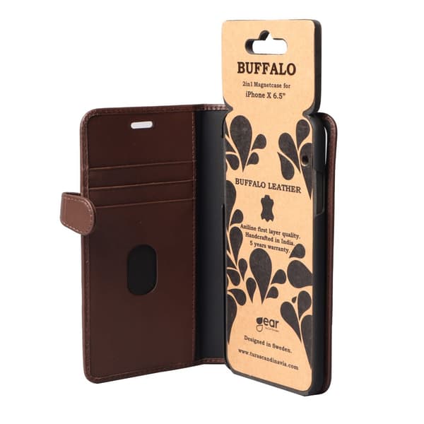 BUFFALO Wallet Læder iPhone XS Max Brun