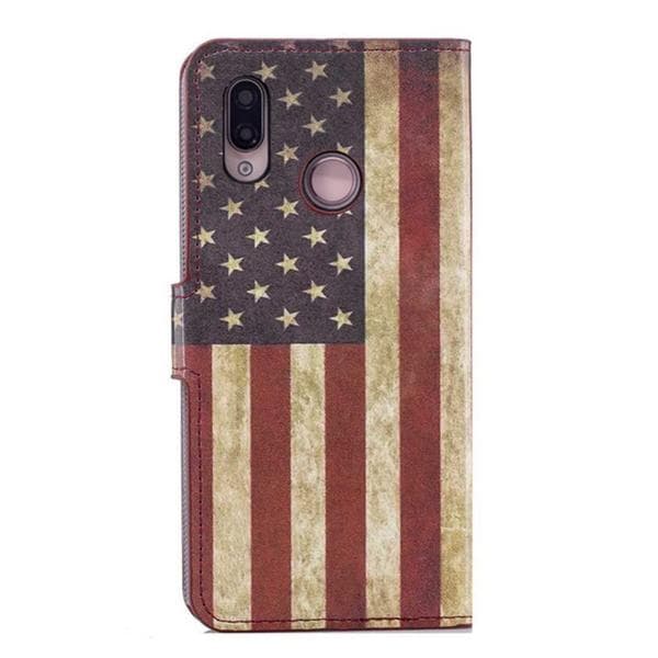 Plånboksfodral Huawei P20 Lite - Flagga USA