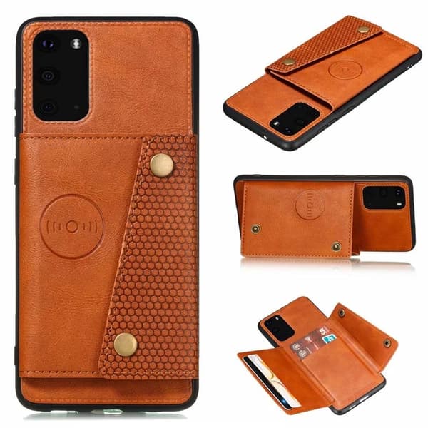 Samsung Galaxy S20 FE - Praktiskt Retro Skal med Korthållare