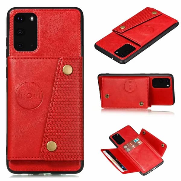 Samsung Galaxy S20 FE - Praktiskt Retro Skal med Korthållare