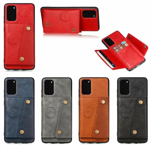 Samsung Galaxy S20 FE - Praktiskt Retro Skal med Korthållare