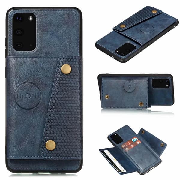 Samsung Galaxy S20 FE - Praktiskt Retro Skal med Korthållare