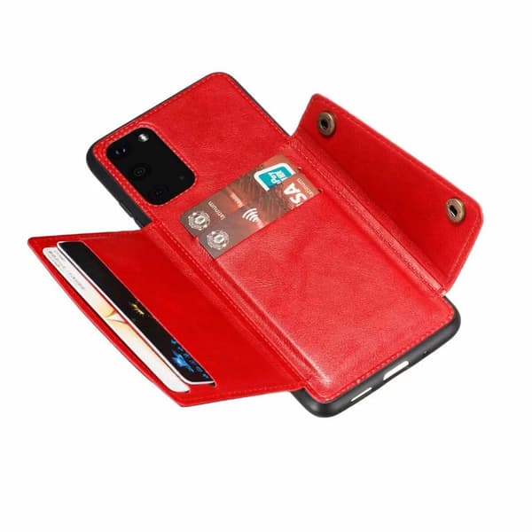 Samsung Galaxy S20 FE - Praktiskt Retro Skal med Korthållare