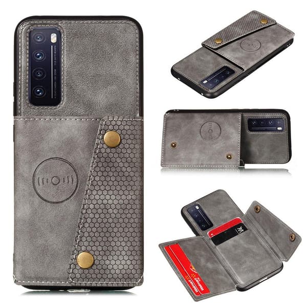 Huawei P Smart 2021 - Stilrent Skal med Korthållare RETRO