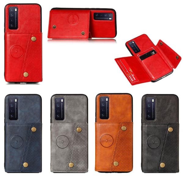 Huawei P Smart 2021 - Stilrent Skal med Korthållare RETRO