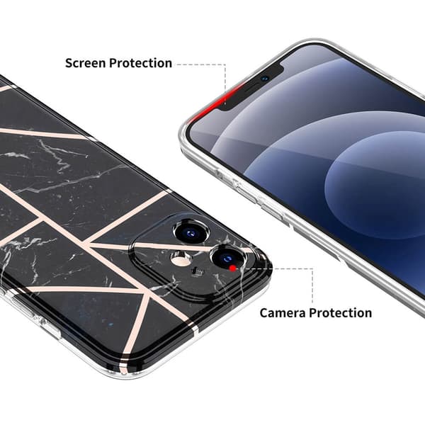 Boom of Sweden Grid skal till iPhone 12 Mini - Lila Marmor
