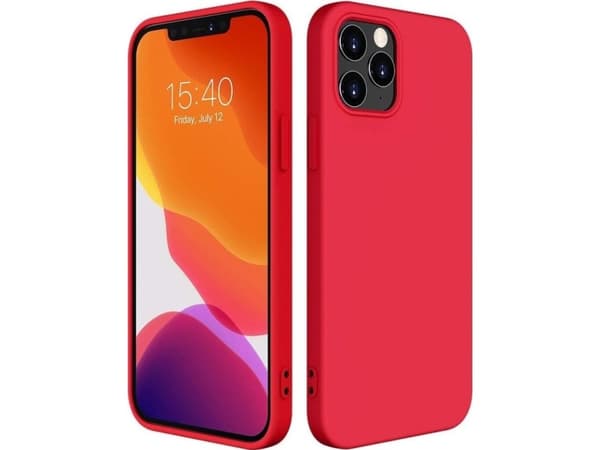 Hurtel Silikondeksel fleksibelt silikondeksel iPhone 12 mini rød