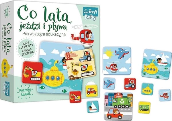 Mikä lentää, ratsastaa ja ui ensimmäinen opetuspeli suuret elementit 02060 Trefl p12