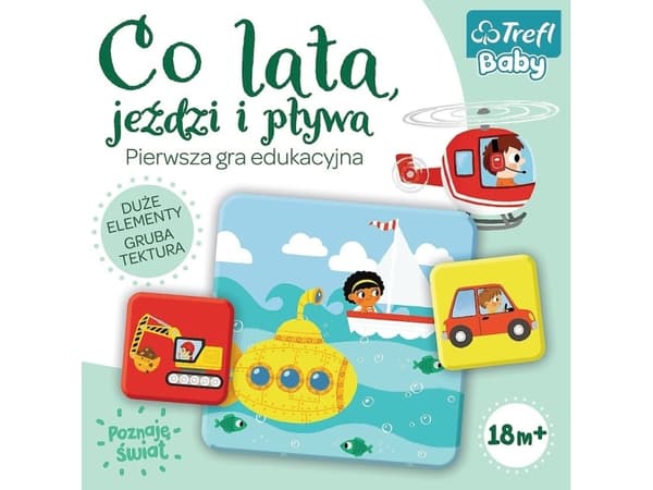 Mikä lentää, ratsastaa ja ui ensimmäinen opetuspeli suuret elementit 02060 Trefl p12