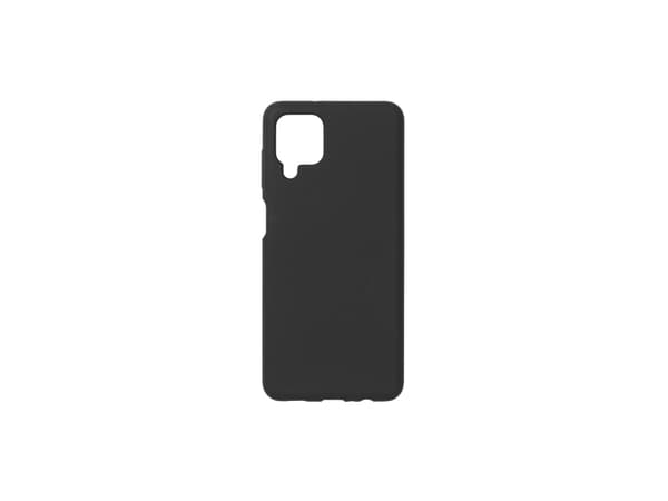 eSTUFF - Baksidedeksel for mobiltelefon - silikon - svart - for Samsung Galaxy A12