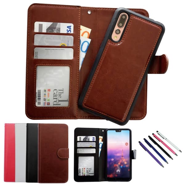 Huawei P20 Pro - PU Leather Wallet Case + Touch White