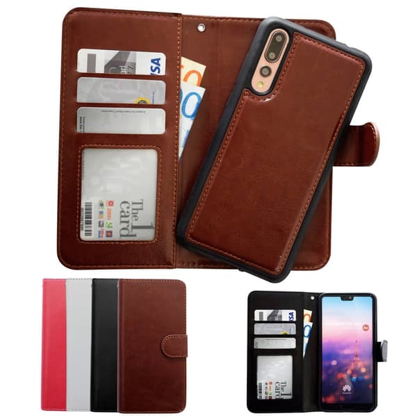 Huawei P20 Pro - PU Leather Wallet Case Pink