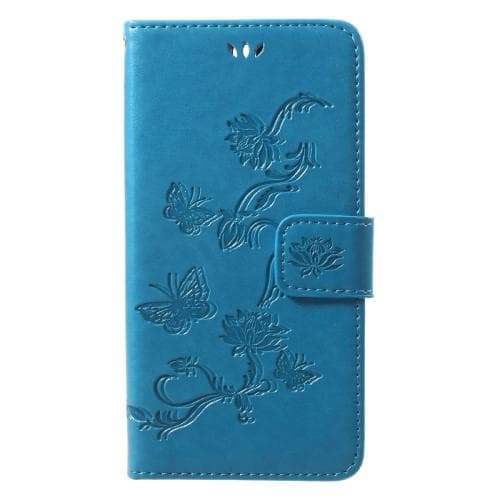 Fodral Iphone 11 relieff fjäril Blue