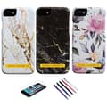 Miniatyrbillede 1 af 10: iPhone 7/8/SE (2020 & 2022) - Cover / Beskyttelse Flowers / Marble