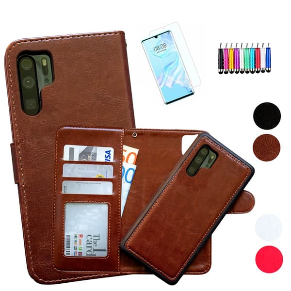Huawei P30 Pro - Læder cover / Beskyttelse Black