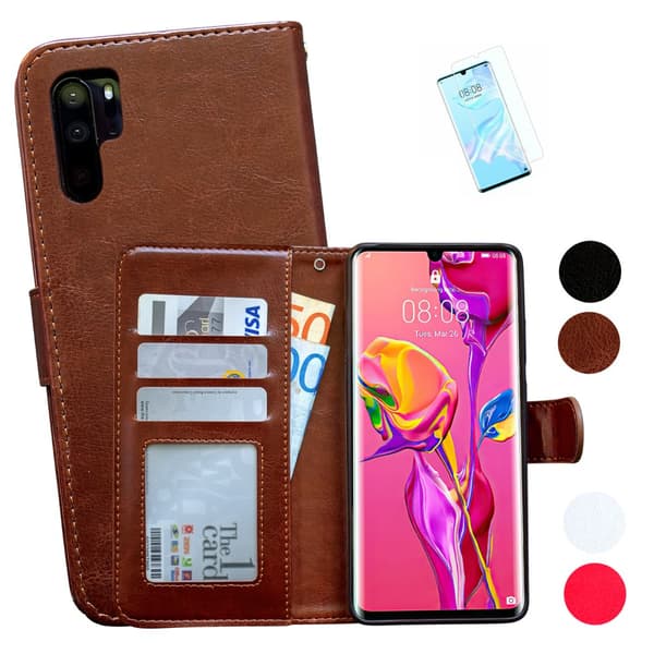 Huawei P30 Pro - Læder cover / Beskyttelse Pink
