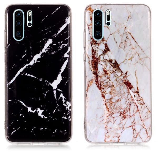 Skydda din Huawei P30 Pro med Marmor-skalet! Black