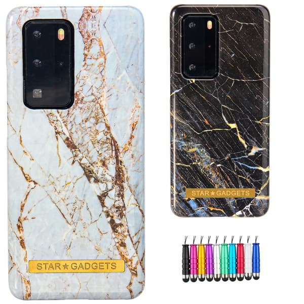 Huawei P40 Pro - Cover / Beskyttelse Marble Black