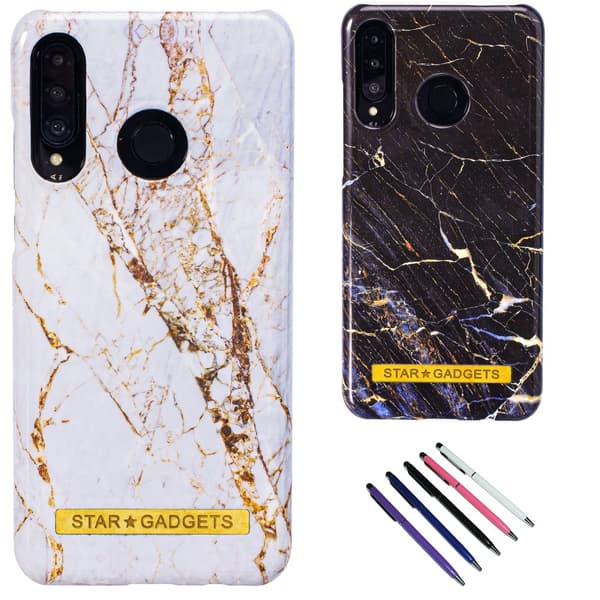 Huawei P30 Lite - Cover / Beskyttelse Marble White