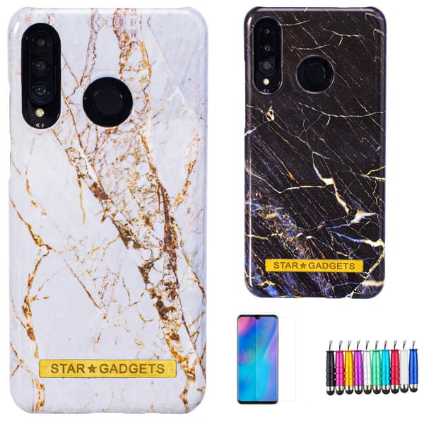 Huawei P30 Lite - Cover / Beskyttelse Marble White