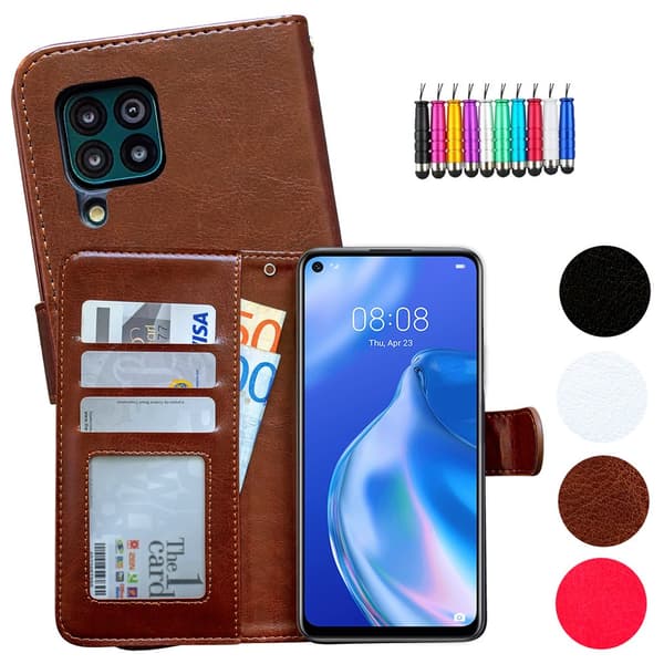 Protect your Huawei P40 Lite - Leather Case! Brown