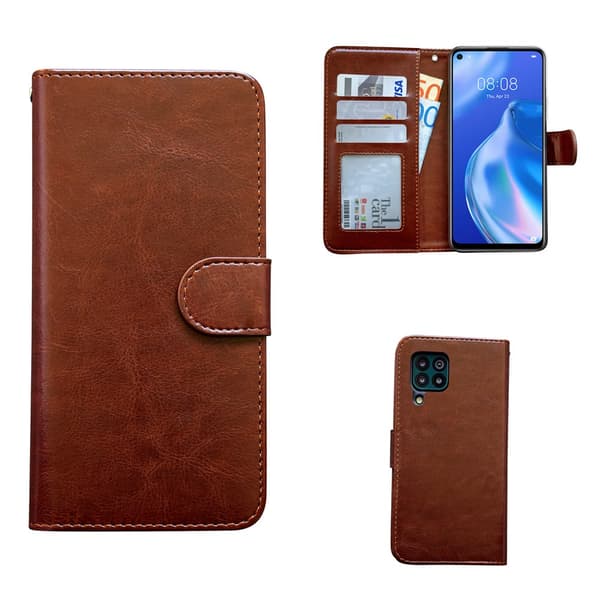 Huawei P40 Lite - Läderfodral / Skydd