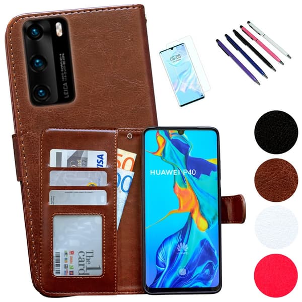 Huawei P40 - PU Leather Wallet Case