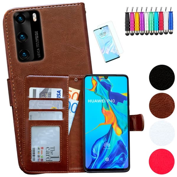 Huawei P40 - PU Leather Wallet Case