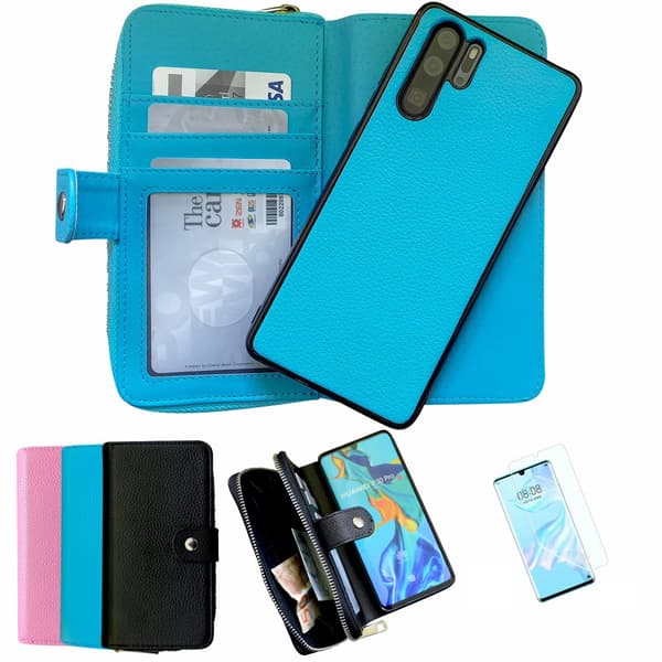 Huawei P30 Pro - PU Leather Wallet Case Pink