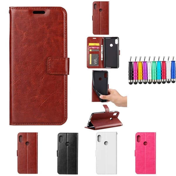 Huawei P30 Lite - PU Leather Wallet Case Brown