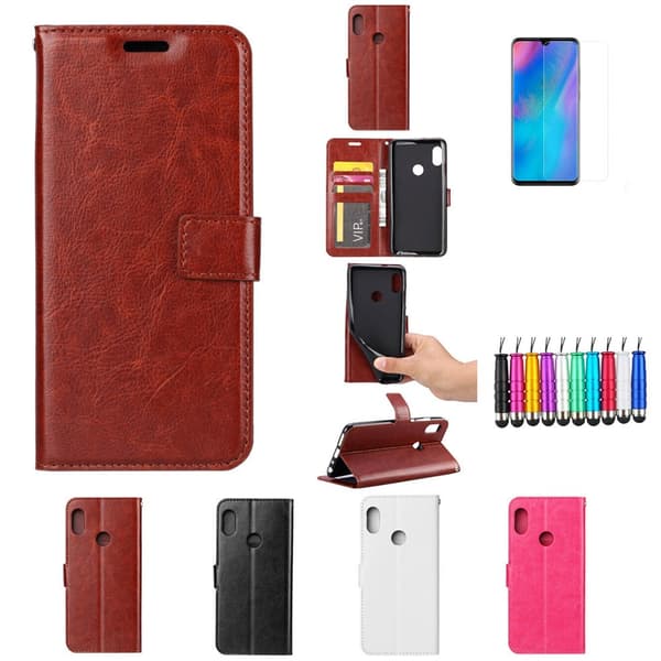 Huawei P30 Lite - PU Leather Wallet Case Black