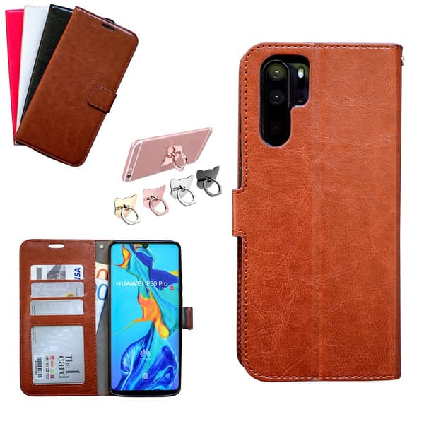 Huawei P30 Pro - PU Leather Wallet Case
