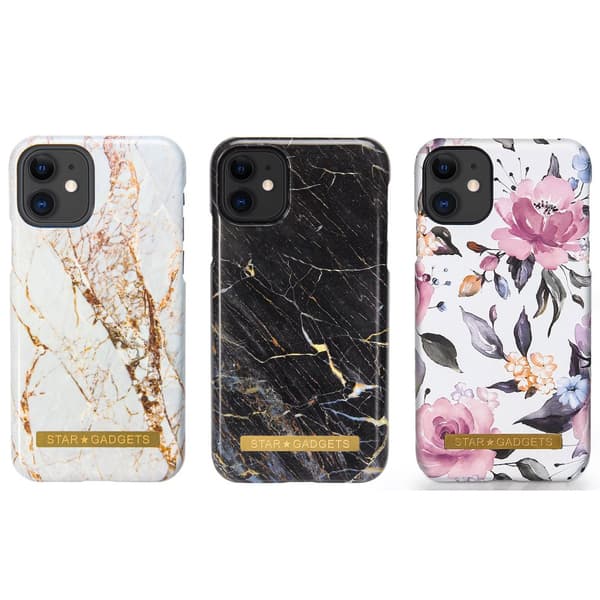 iPhone 11 - Kuori / Suoja Flowers / Marble
