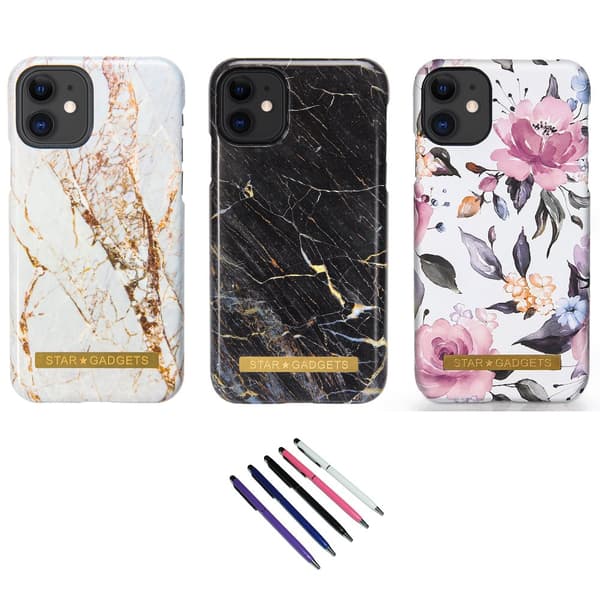 iPhone 11 - Kuori / Suoja Flowers / Marble