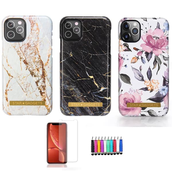 iPhone 11 Pro - Kuori / Suoja Flowers / Marble