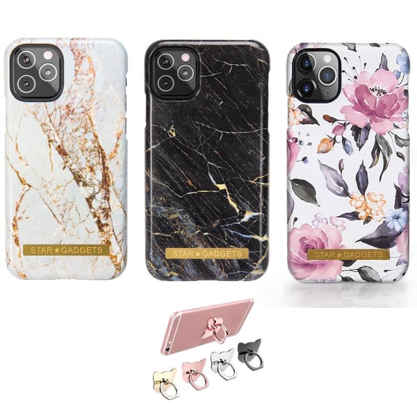 iPhone 11 Pro - Skal / Skydd / Blommor / Marmor