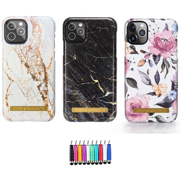 iPhone 11 Pro - Kuori / Suoja Flowers / Marble