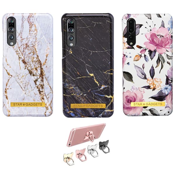 Huawei P20 Pro - Kuori / Suoja Flowers / Marble