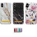 Miniatyrbillede 9 af 11: iPhone X/Xs - Cover / Beskyttelse Flowers / Marble