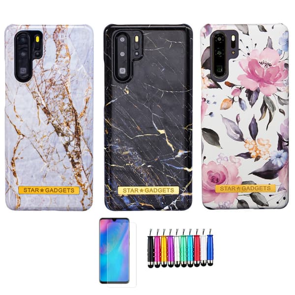 Huawei P30 Pro - Kuori / Suoja Flowers / Marble