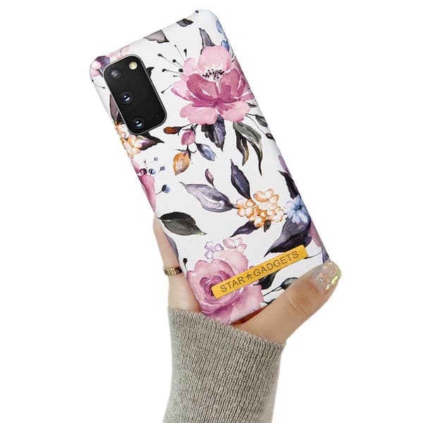 Samsung Galaxy S20 - Cover / Beskyttelse Flowers / Marble