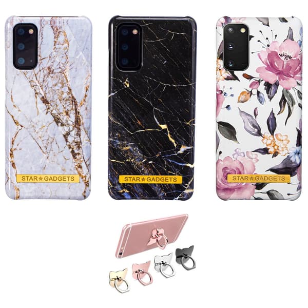 Samsung Galaxy S20 - Kuori / Suoja Flowers / Marble
