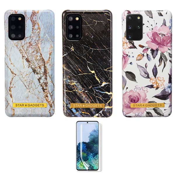 Samsung Galaxy S20 Plus - Kuori / Suoja Flowers / Marble