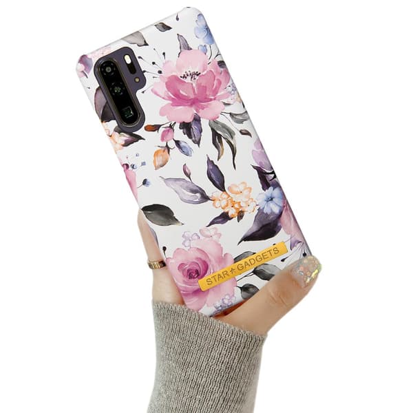 Huawei P30 Pro - Cover / Beskyttelse Flowers / Marble