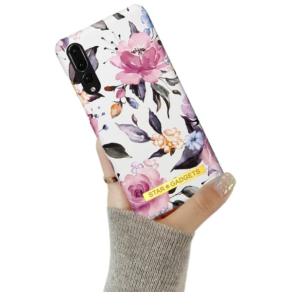 Huawei P20 Pro - Cover / Beskyttelse Flowers / Marble
