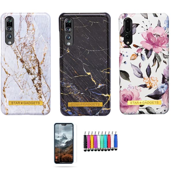 Huawei P20 Pro - Kuori / Suoja Flowers / Marble
